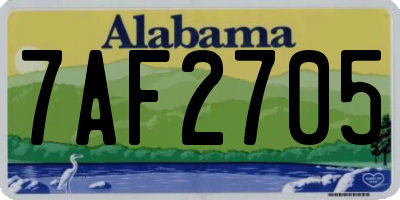 AL license plate 7AF2705