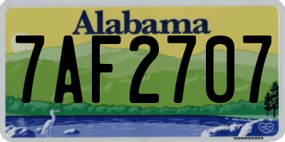 AL license plate 7AF2707