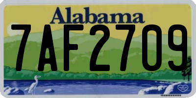 AL license plate 7AF2709