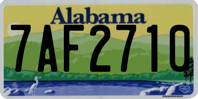 AL license plate 7AF2710