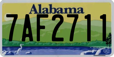 AL license plate 7AF2711