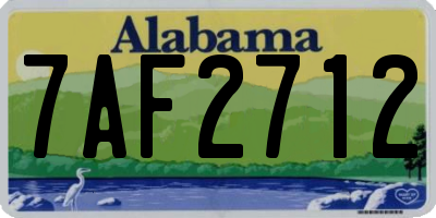 AL license plate 7AF2712