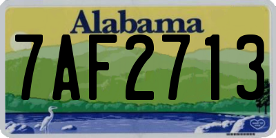 AL license plate 7AF2713