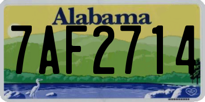 AL license plate 7AF2714