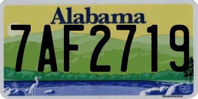 AL license plate 7AF2719