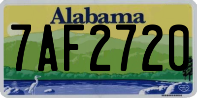 AL license plate 7AF2720