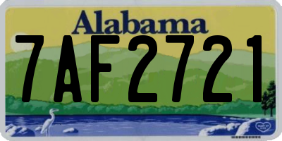 AL license plate 7AF2721