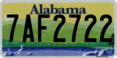 AL license plate 7AF2722