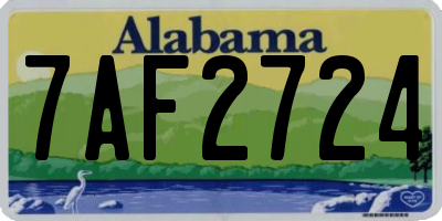 AL license plate 7AF2724
