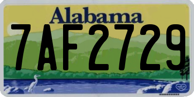 AL license plate 7AF2729
