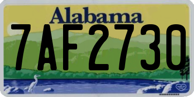 AL license plate 7AF2730
