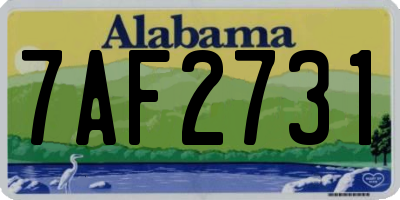 AL license plate 7AF2731