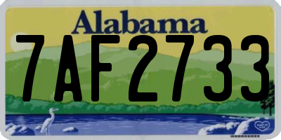 AL license plate 7AF2733