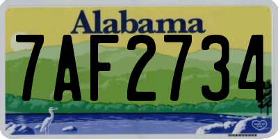 AL license plate 7AF2734