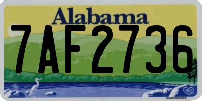 AL license plate 7AF2736