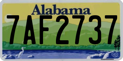 AL license plate 7AF2737