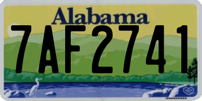 AL license plate 7AF2741