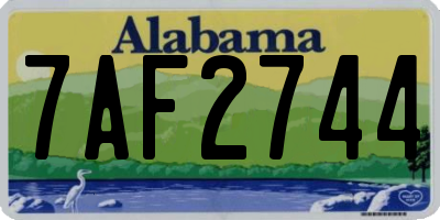 AL license plate 7AF2744