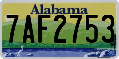 AL license plate 7AF2753