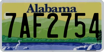 AL license plate 7AF2754