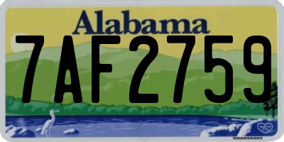 AL license plate 7AF2759