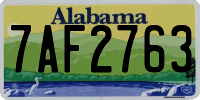 AL license plate 7AF2763