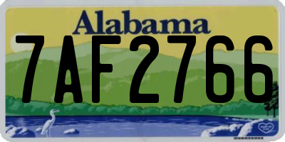 AL license plate 7AF2766