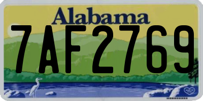 AL license plate 7AF2769
