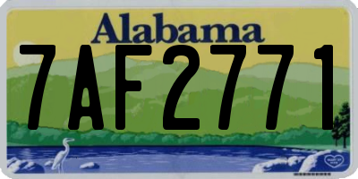 AL license plate 7AF2771