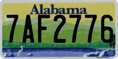 AL license plate 7AF2776
