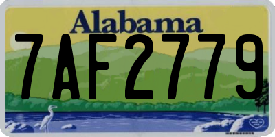 AL license plate 7AF2779