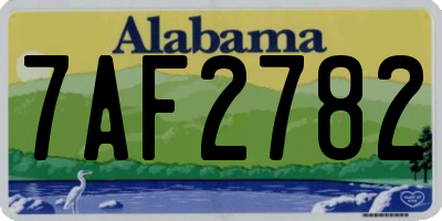 AL license plate 7AF2782