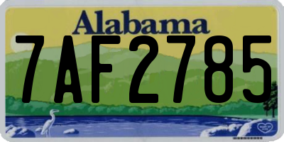 AL license plate 7AF2785