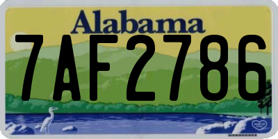 AL license plate 7AF2786