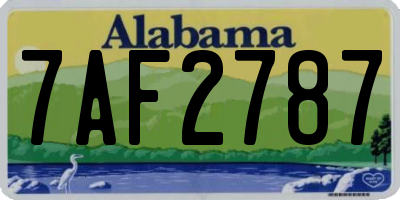 AL license plate 7AF2787