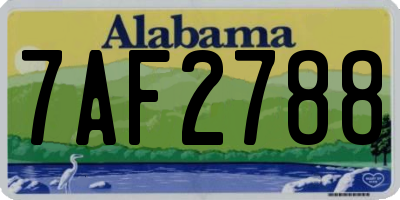 AL license plate 7AF2788