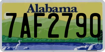 AL license plate 7AF2790