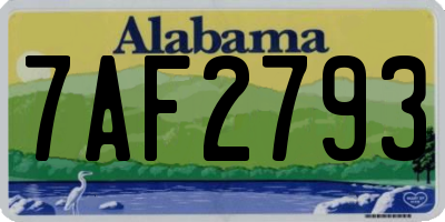 AL license plate 7AF2793