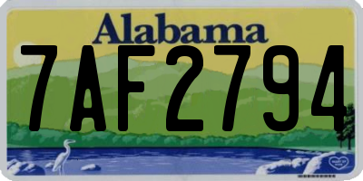 AL license plate 7AF2794