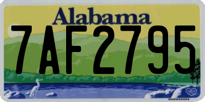 AL license plate 7AF2795