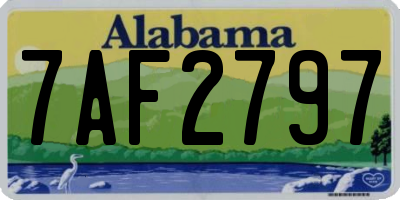 AL license plate 7AF2797