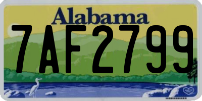 AL license plate 7AF2799