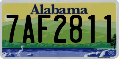 AL license plate 7AF2811