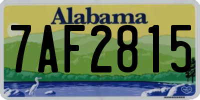 AL license plate 7AF2815
