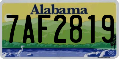 AL license plate 7AF2819