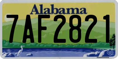 AL license plate 7AF2821