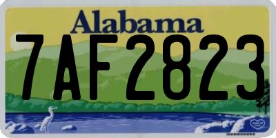 AL license plate 7AF2823