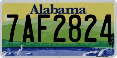 AL license plate 7AF2824