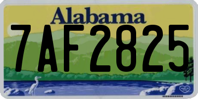 AL license plate 7AF2825