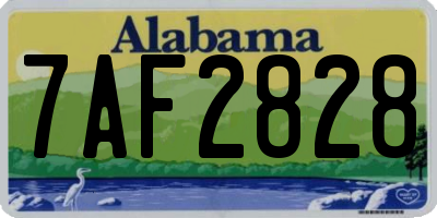 AL license plate 7AF2828